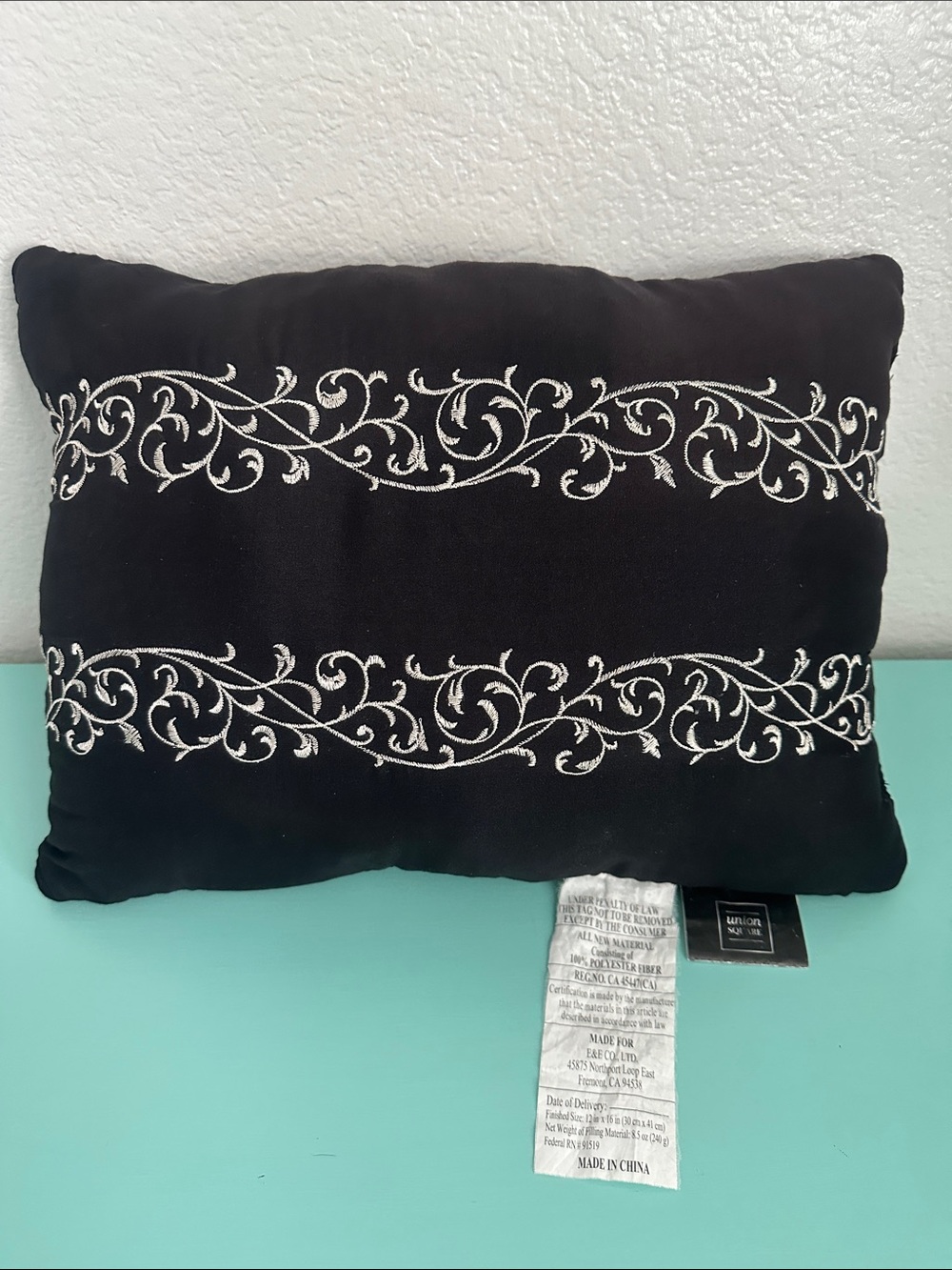 Union Square collection decorative black throw pillow-brand new/never used.
